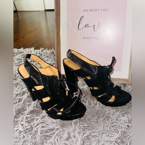Coach platform shoe,black,size 9m - Picture 1 of 4